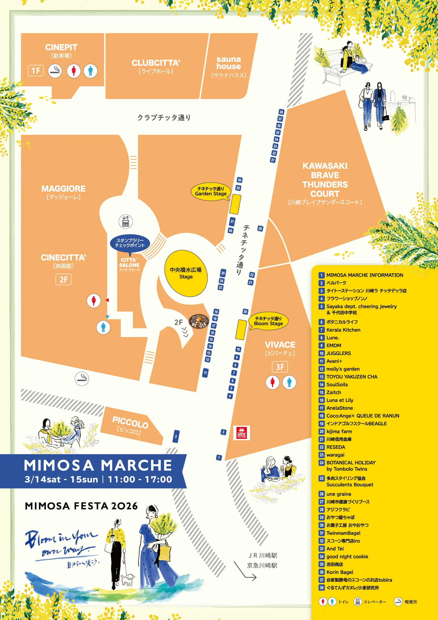 ミモザ マルシェ エリアマップ