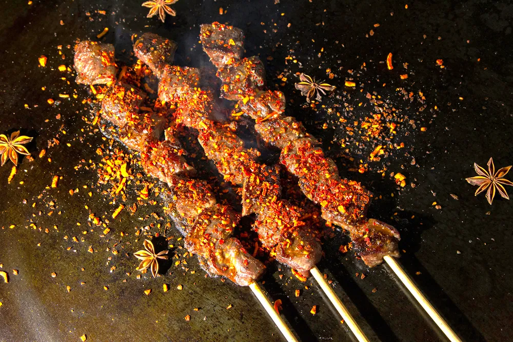 台湾烤牛裙串（台湾牛ハラミ串）