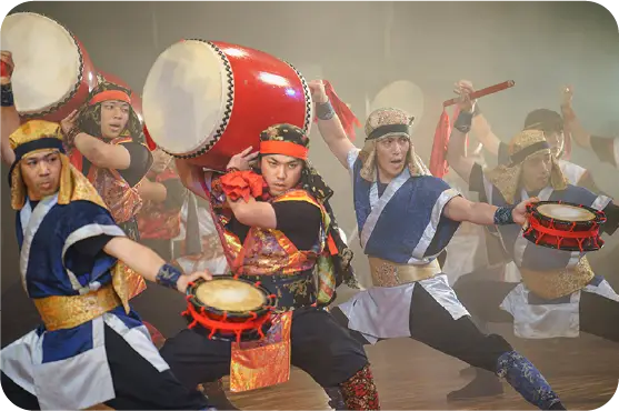 うるま市のエイサーの様子