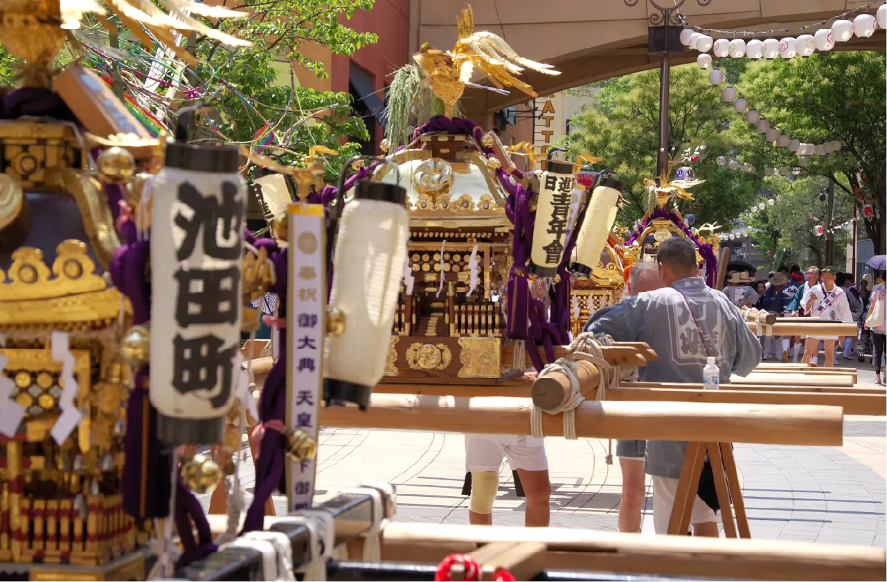 お神輿展示の様子