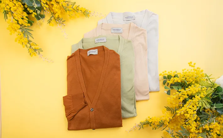JOHN SMEDLEY コットンカーディガン